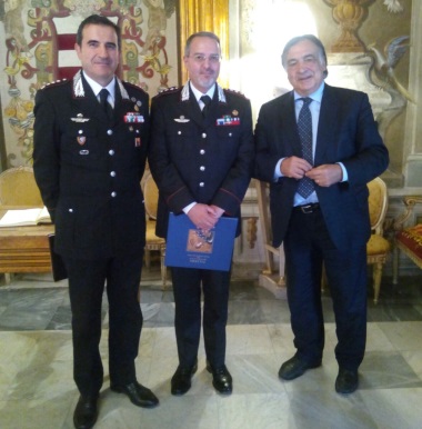 Visita di commiato del Comandante provinciale dei carabinieri Giuseppe De Riggi e benvenuto al colonnello Antonio Di Stasio