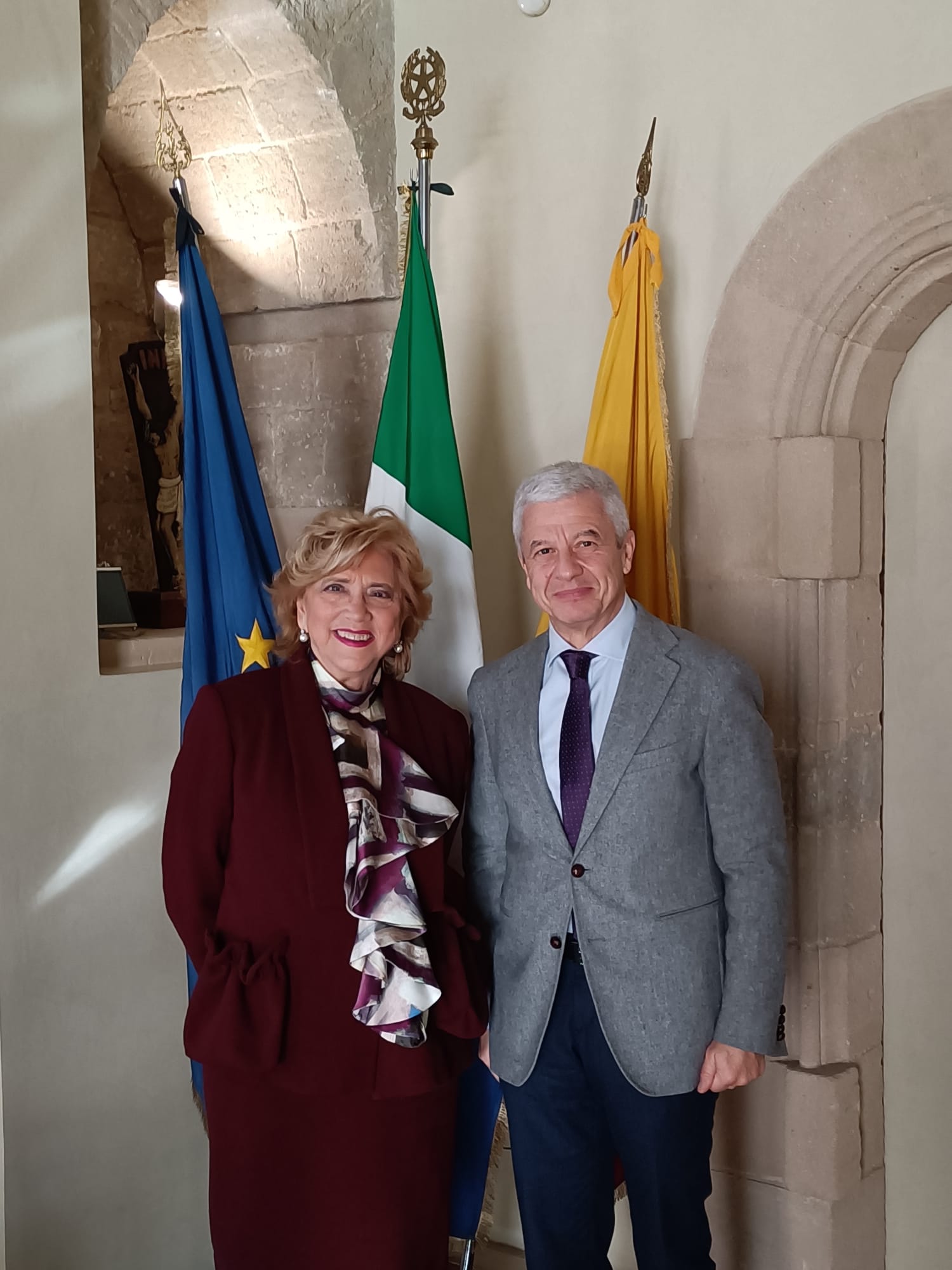 Il Rettore #UniPa, prof. Massimo Midiri, ha incontrato allo Steri la prof.ssa Giovanna Perricone