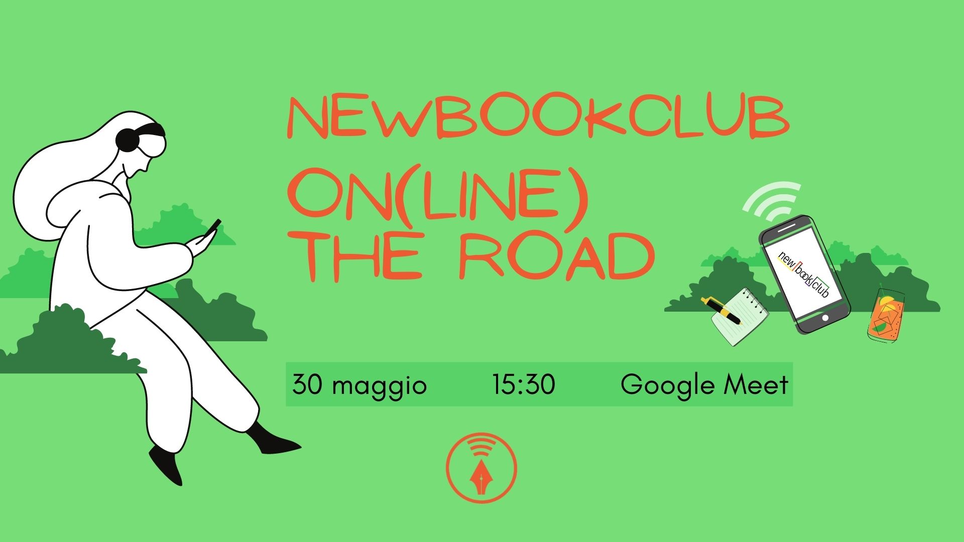 Newbookclub on (line) the road