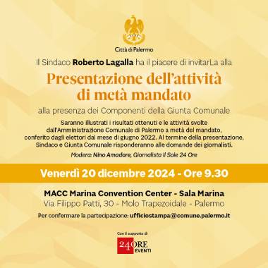 L’Amministrazione comunale presenta l’attività di metà mandato. Appuntamento per domani, venerdì 20 dicembre 2024