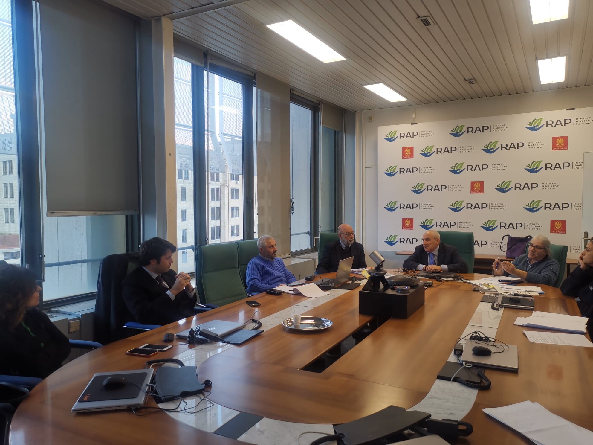 Da sinistra: Rosa Vicari ( Dirigente Comune di Palermo), Giuliano Forzinetti ( Assessore ), Salvo Militello ( Funzionario RAP),